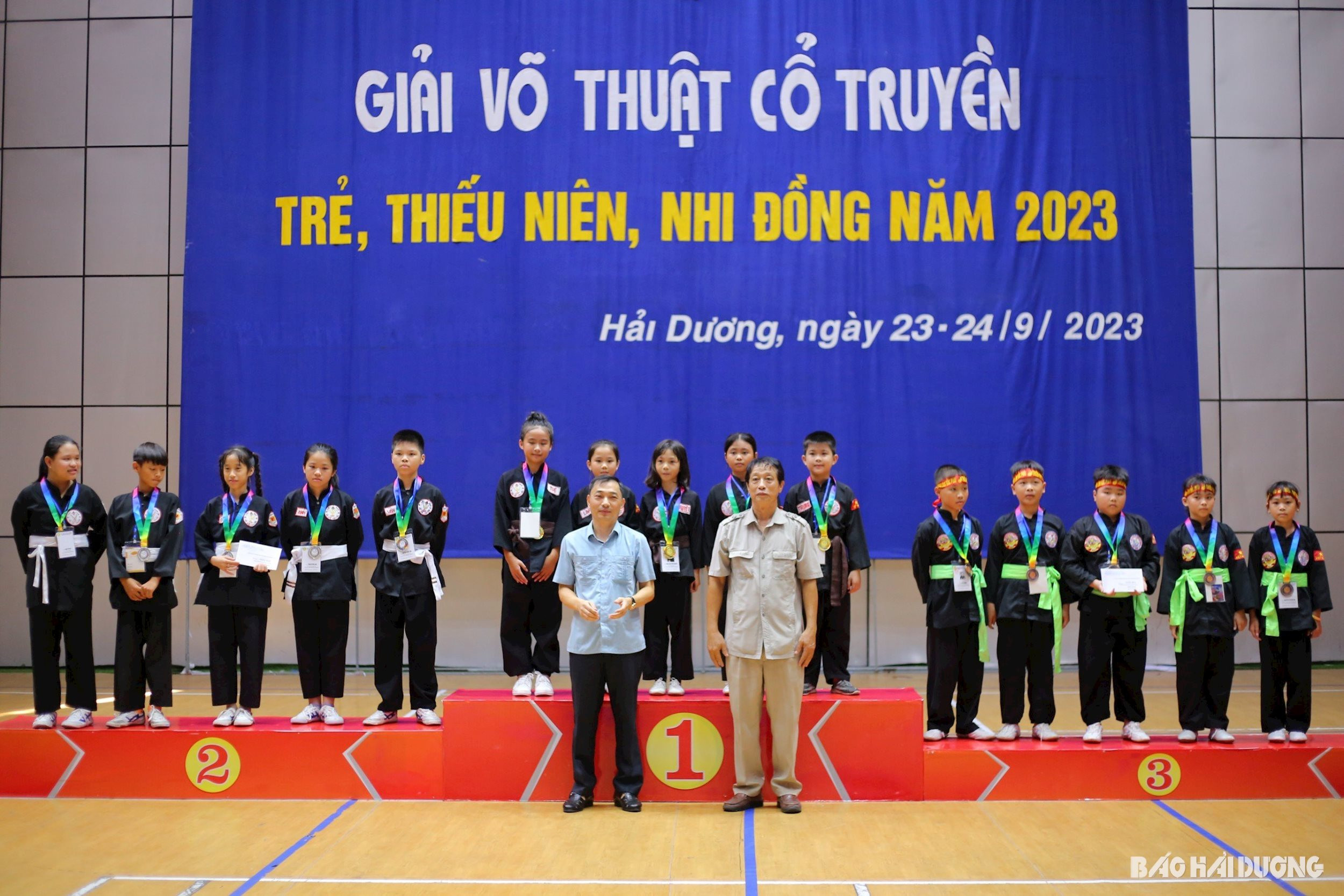 Kết thúc Giải vô địch võ cổ truyền trẻ, thiếu niên nhi đồng Hải Dương 2023